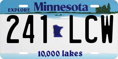 MN license plate 241LCW