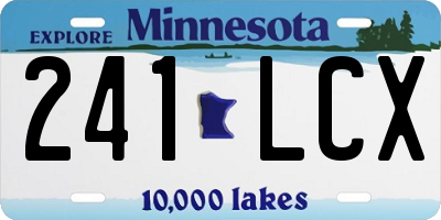 MN license plate 241LCX