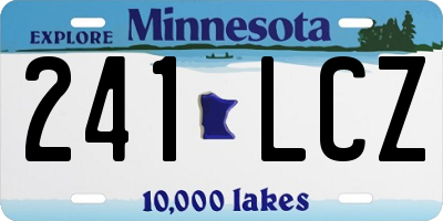 MN license plate 241LCZ