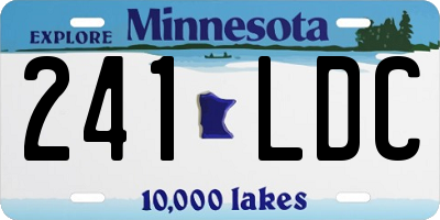 MN license plate 241LDC