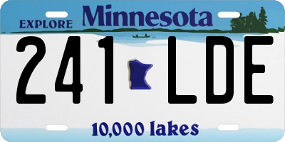 MN license plate 241LDE
