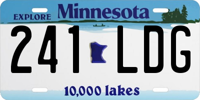 MN license plate 241LDG