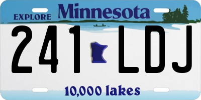 MN license plate 241LDJ