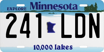 MN license plate 241LDN