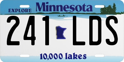 MN license plate 241LDS