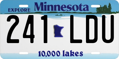 MN license plate 241LDU