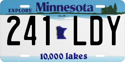 MN license plate 241LDY