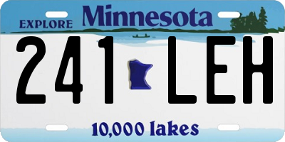 MN license plate 241LEH