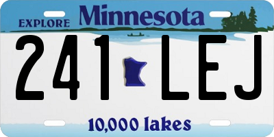 MN license plate 241LEJ