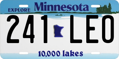 MN license plate 241LEO