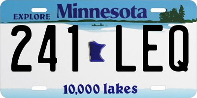 MN license plate 241LEQ