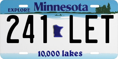 MN license plate 241LET