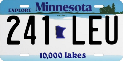 MN license plate 241LEU