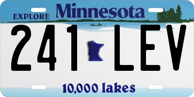 MN license plate 241LEV