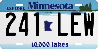 MN license plate 241LEW