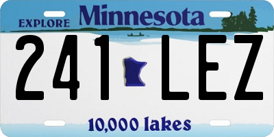 MN license plate 241LEZ