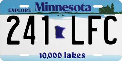 MN license plate 241LFC