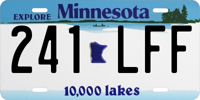 MN license plate 241LFF