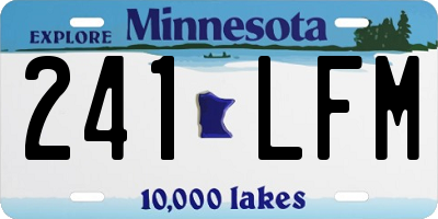 MN license plate 241LFM