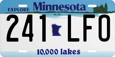 MN license plate 241LFO