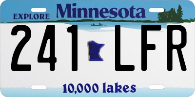 MN license plate 241LFR