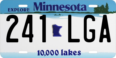 MN license plate 241LGA