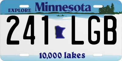 MN license plate 241LGB
