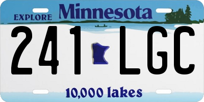MN license plate 241LGC
