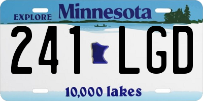 MN license plate 241LGD