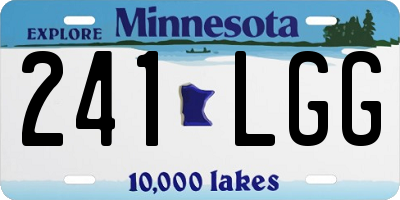 MN license plate 241LGG