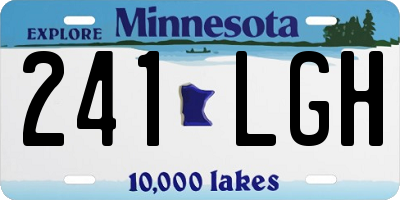 MN license plate 241LGH
