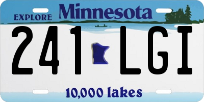 MN license plate 241LGI