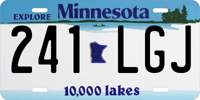 MN license plate 241LGJ