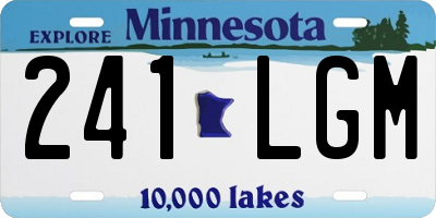 MN license plate 241LGM