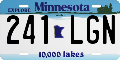 MN license plate 241LGN