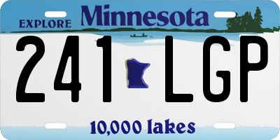 MN license plate 241LGP