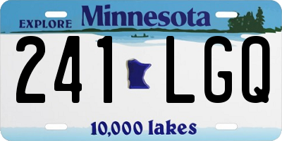 MN license plate 241LGQ