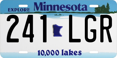 MN license plate 241LGR