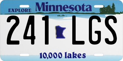 MN license plate 241LGS