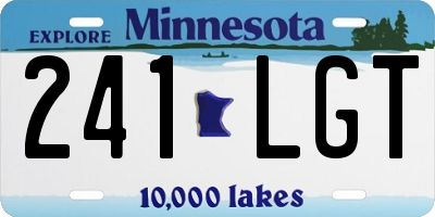MN license plate 241LGT