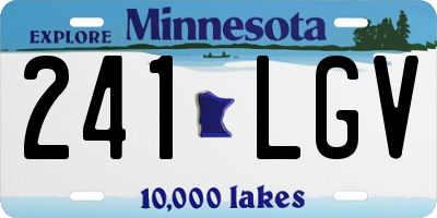 MN license plate 241LGV