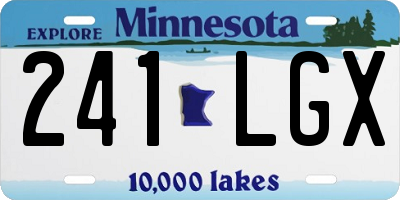 MN license plate 241LGX