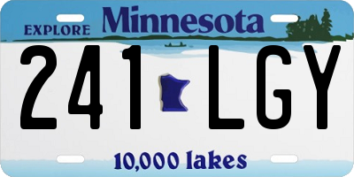 MN license plate 241LGY