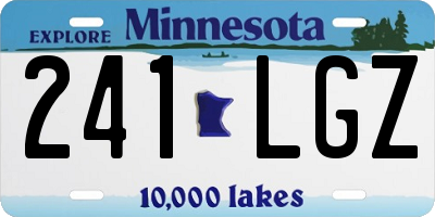 MN license plate 241LGZ