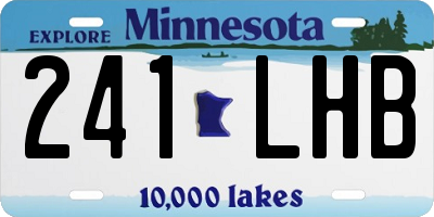 MN license plate 241LHB