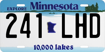 MN license plate 241LHD