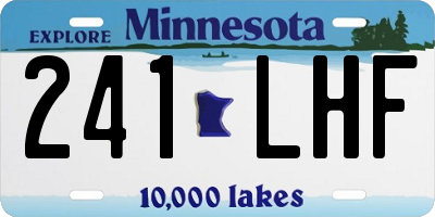 MN license plate 241LHF
