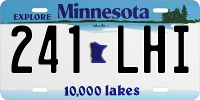 MN license plate 241LHI