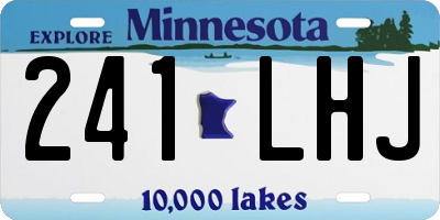 MN license plate 241LHJ