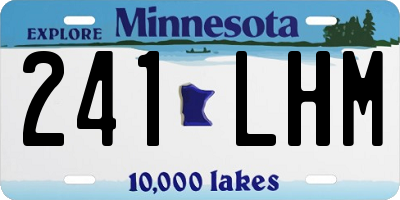 MN license plate 241LHM